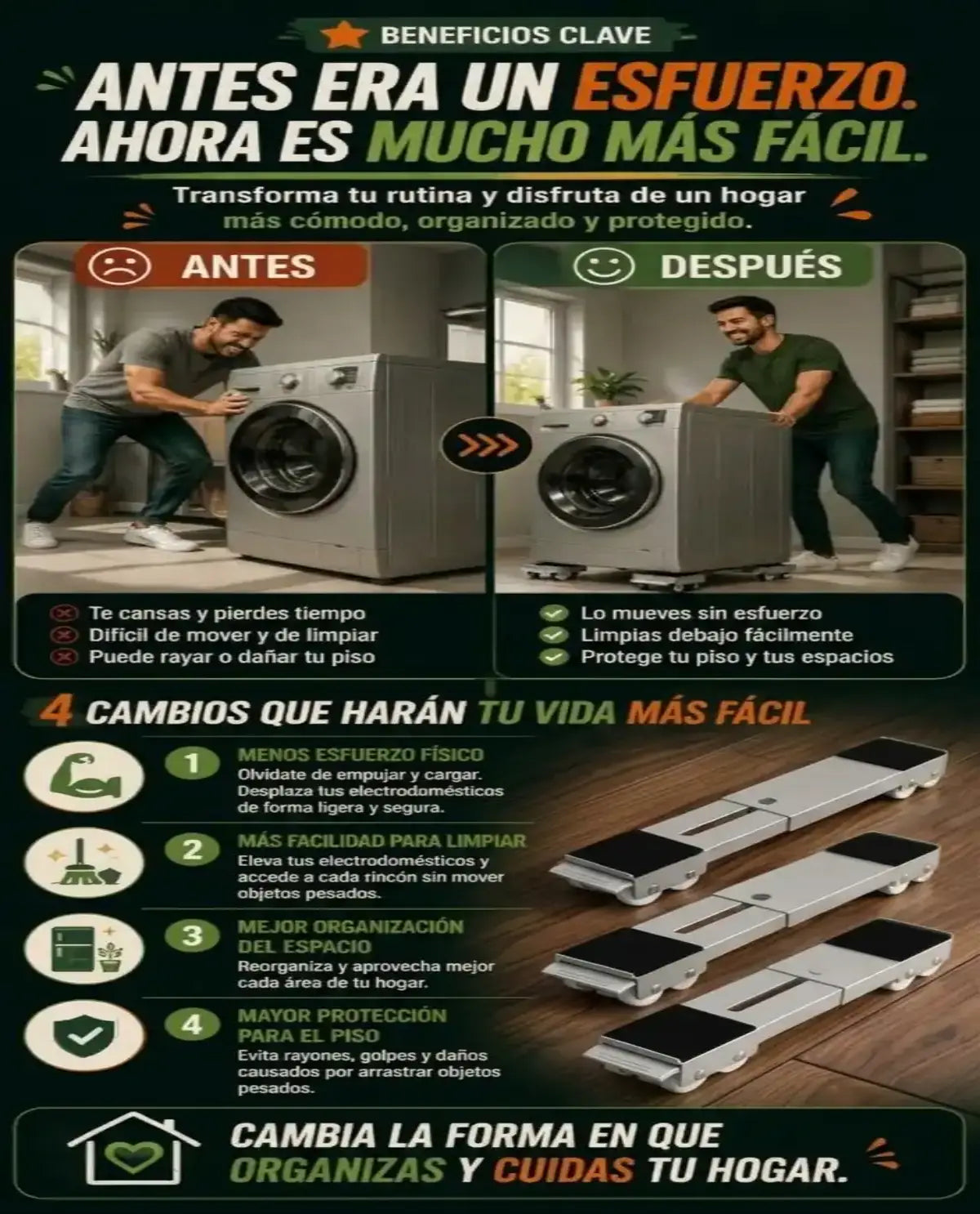 🥇Bases Móviles Con Ruedas y Freno. Gran Oferta!
