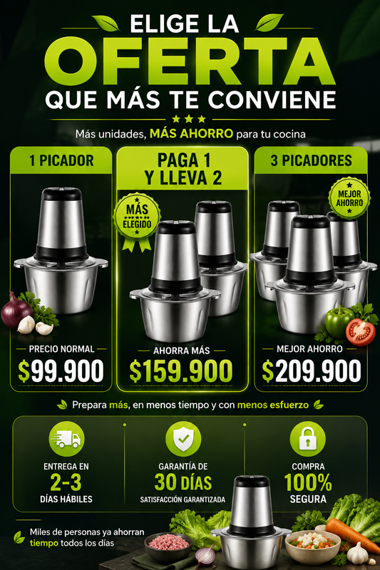 PowerGrind Pro™ | Molino Eléctrico Multifunción 2 Litros