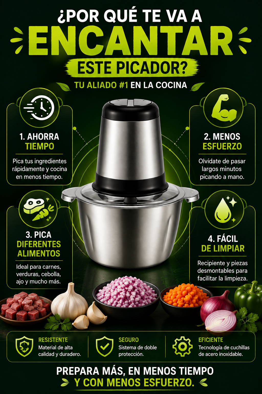 PowerGrind Pro™ | Molino Eléctrico Multifunción 2 Litros