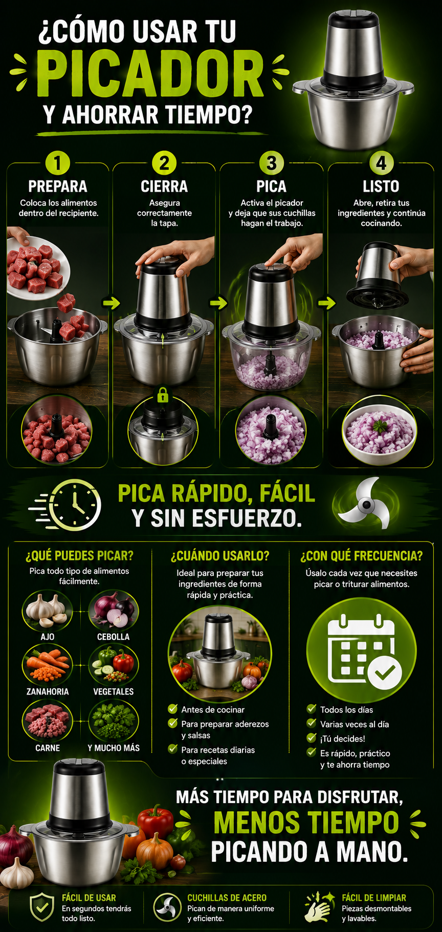 PowerGrind Pro™ | Molino Eléctrico Multifunción 2 Litros